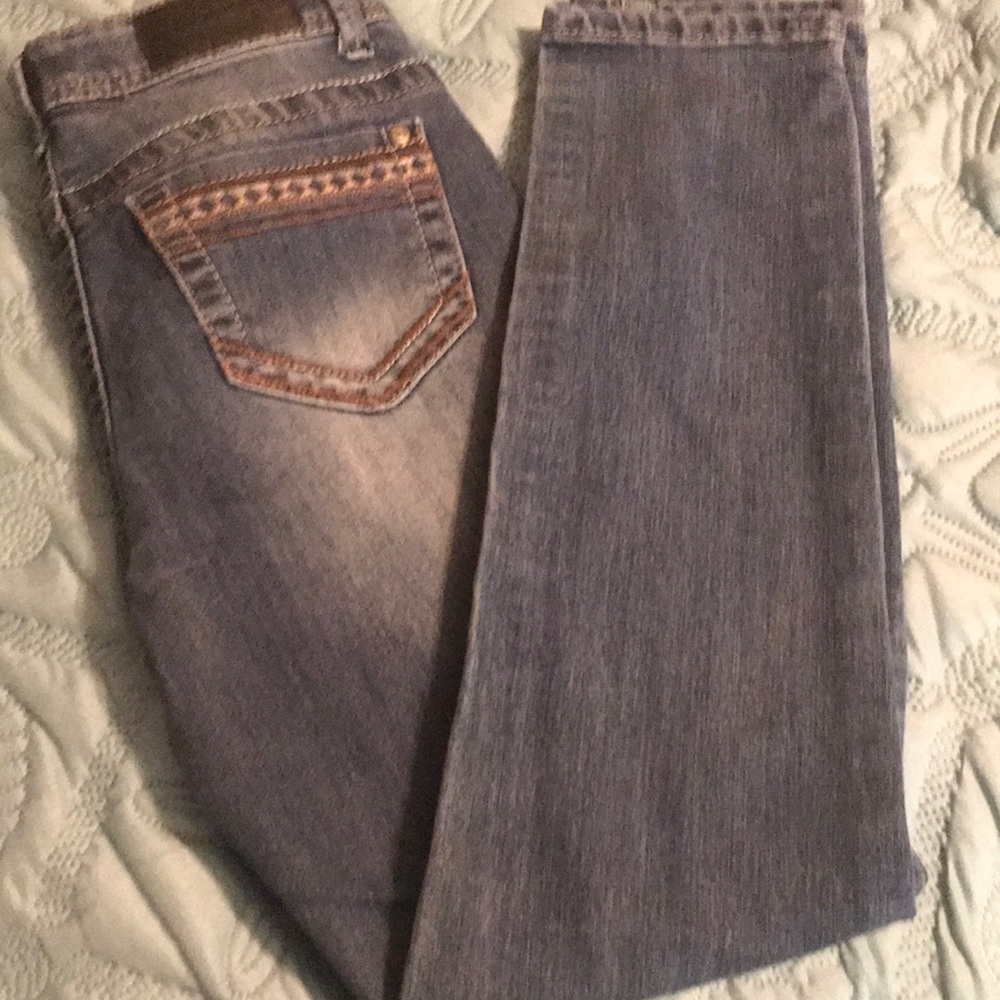 ❤️ (12) Cool and unique ladies jeans, size 9/10 regular. By 21 Black, Rue 21